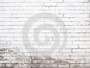 Old white brick wall texture for background Ready for product di
