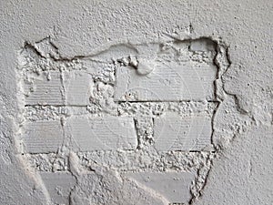 Old white brick wall texture. Grunge background