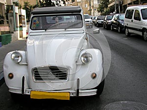 Old white car