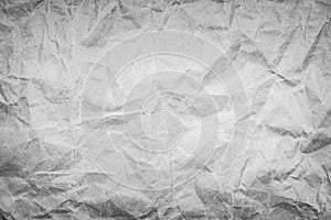 Old white crumpled paper grunge texture background