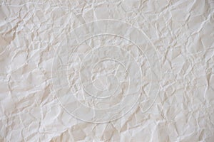 Old white crumpled paper sheet texture