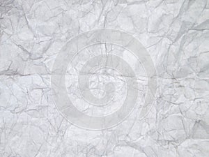 Old white handmade crumpled paper texture background