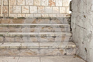 Old White Outdoor Stone Staircase