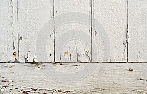 Old white painted boards background