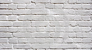 Old white painted brick wall texture