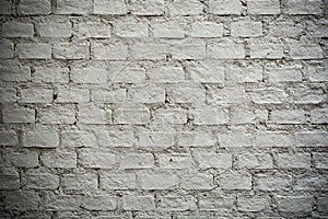 Old white painted brick wall