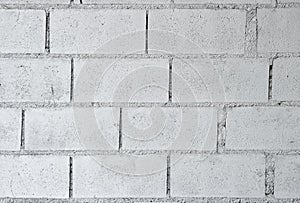 old white painted cement brick block wall texture surface background.