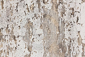 Old white-painted concrete wall background