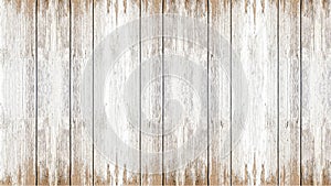 Old white painted exfoliate rustic bright light wooden texture - wood background shabby