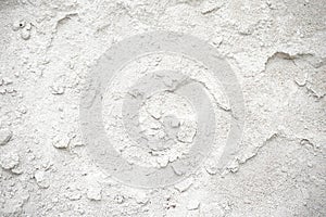 Old white painted limewashed plaster wall texture or background. Close-up