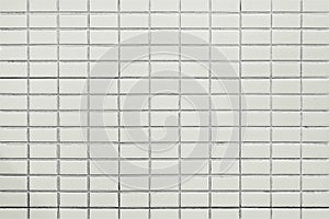 Old white tile brick wall background