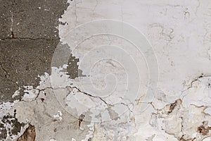 Distressed lime wash plaster wall