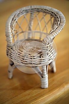Old wicker chair