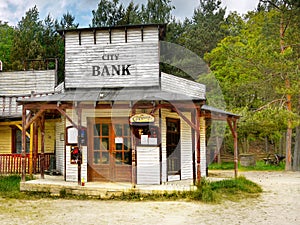 Old Wild West Cowboy Town Saloon, America