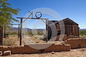 Old Wild West OK Corral Movie Set in Mescal, Arizona