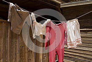 Old Wild West Underwear Laundry Clothesline