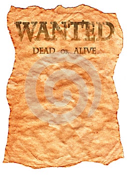 Old Wild West Wanted Poster