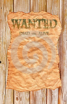 Old Wild West Wanted Poster