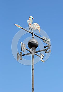 Old wind vane also called weathervane