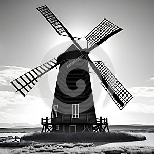 old windmill, AI-Generatet