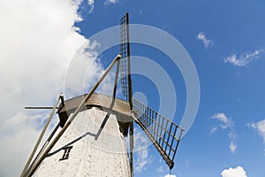 Old windmill in Angla Heritage Culture Center, Estonia photo