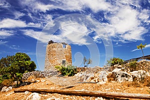 An old windmill in Askos, Zakynthos island