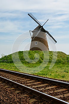 Old windmill in Bagimajor, Hungary photo