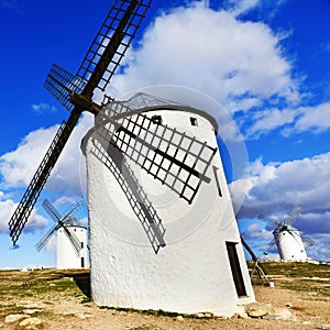 Old windmill in Campo de Criptana, Spain photo