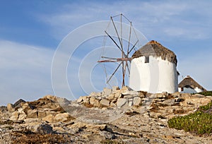 Old windmill in a Greek island