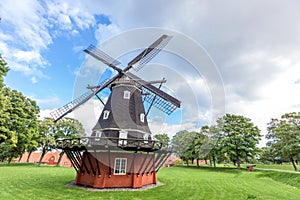 Old windmill in historical park in Copenhagen
