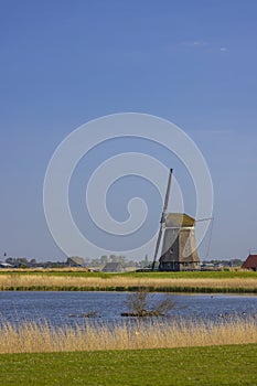 Old windmill near Alkmaar, The Netherlands