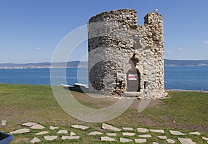 Old Windmill in Nessebar, Bulgaria in summer