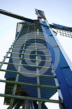 Old windmill in Netherlands, spring season