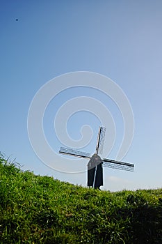 Old windmill in Netherlands, spring season