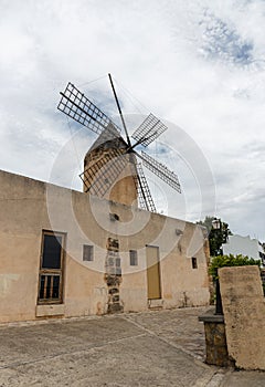 Old windmill in Palma de Mallorca