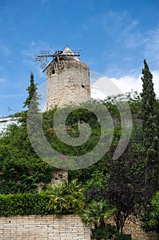 Old windmill in Palma de Mallorca