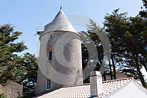 Old windmill private home in island of Noirmoutier Vendee France