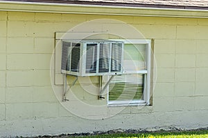 Old Window Air Conditioning Outside Cover