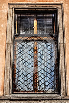 An old window in an ancient beautiful building