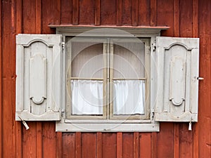 Old window as seen in Skansen Museum, Stockholm