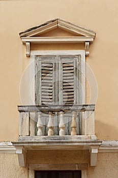 Old window balcony