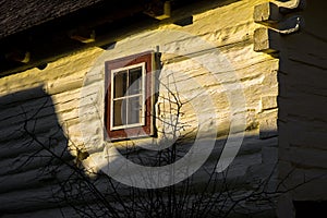 Old window on cottage