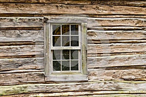 Old Window in Log Cabin