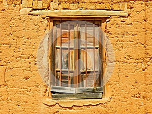 old window in rural landscapes in Zamora province photo