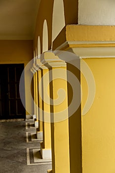 Old windows and columns