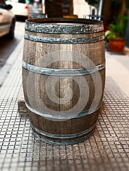 Old wine barrel