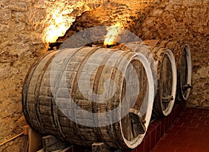 Old wine barrels