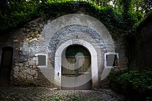 Old wine cellar door