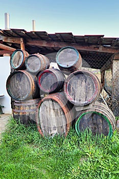 Old wine kegs