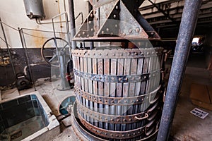 Old wine press for making champagne